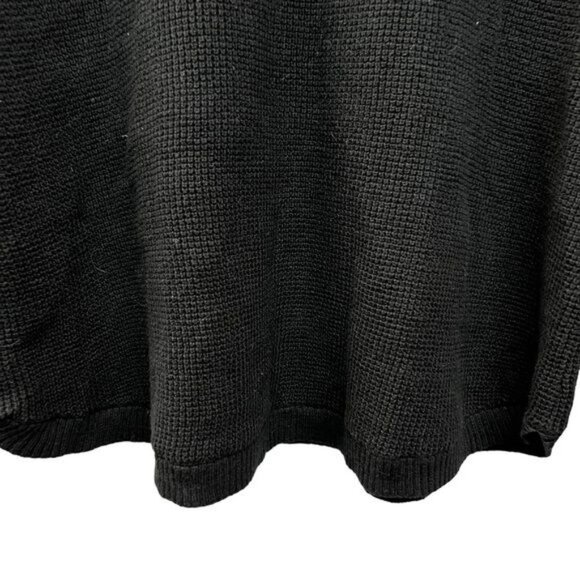 NY Collection Black Knit Pencil Skirt with Ruffle Detail - Picture 4 of 8